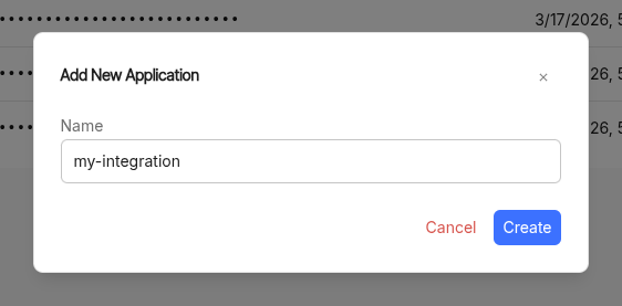 Add New Application